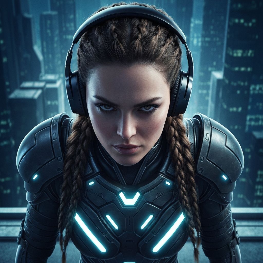 Sci-fi woman warrior